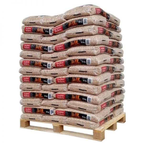 WOODSTOCK Premium kwaliteit houtpellets – 1 pallet van 78 zakken van 15 kg